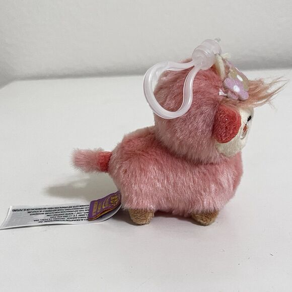 Honeymaru Mini Fluffy Highland Cow Plush Bag Clip Keychain BoxLunch Exclusive - Picture 6 of 10